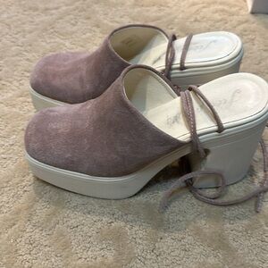 Women's Suede Free City Platform Heels - Taupe